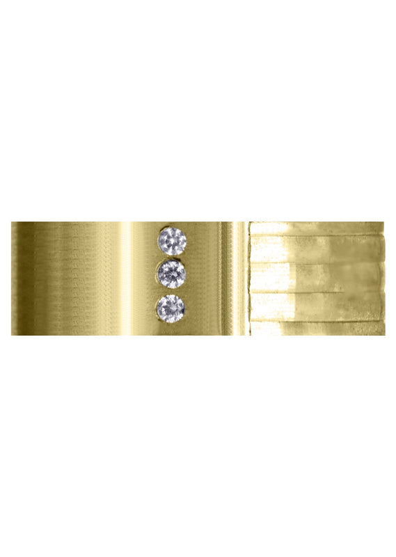 Yellow Gold Diamond Mens Wedding Band | 0.06 Carats | Satin Finish (Lane)