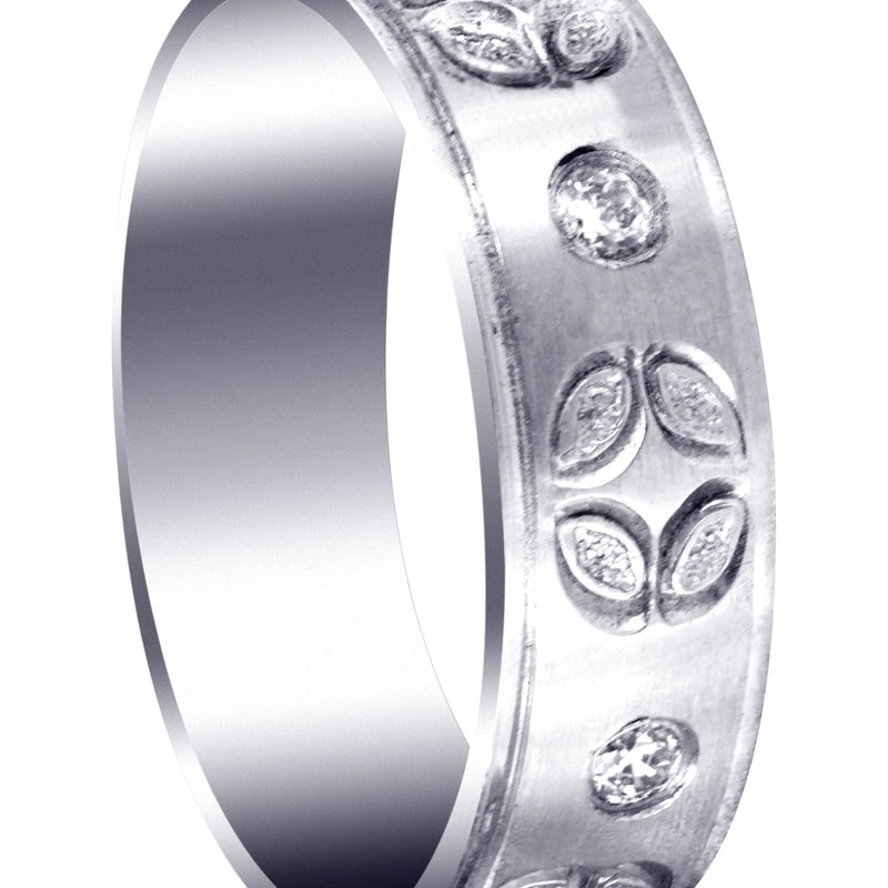 Diamond Mens Wedding Band | 0.3 Carats | Satin Finish (Shane)
