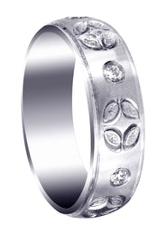 Diamond Mens Wedding Band | 0.3 Carats | Satin Finish (Shane)