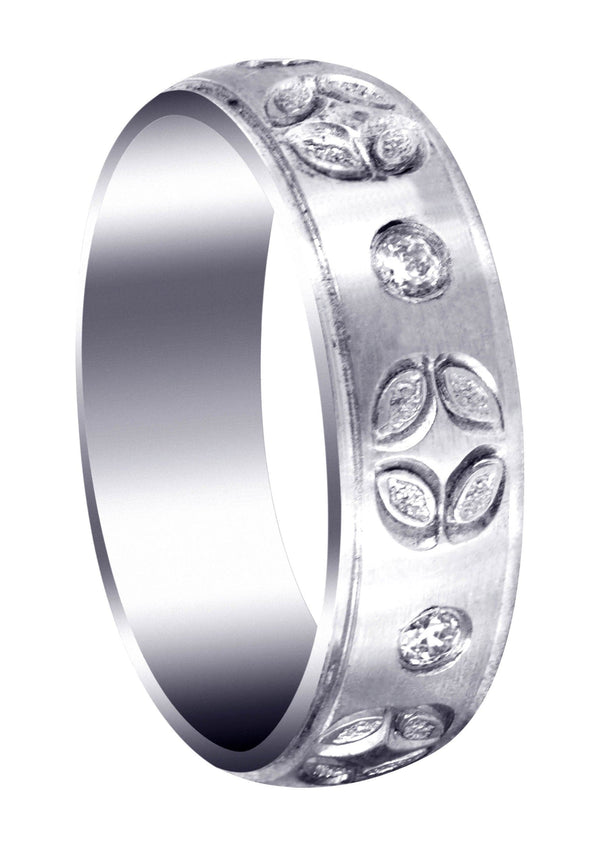 Diamond Mens Wedding Band | 0.3 Carats | Satin Finish (Shane)