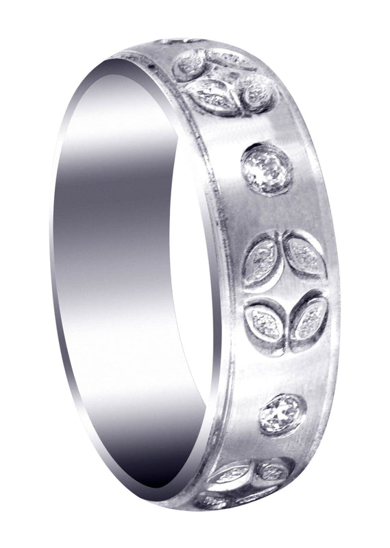 Diamond Mens Wedding Band | 0.3 Carats | Satin Finish (Shane)