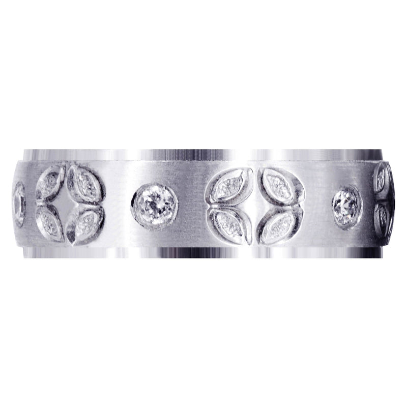 Diamond Mens Wedding Band | 0.3 Carats | Satin Finish (Shane)