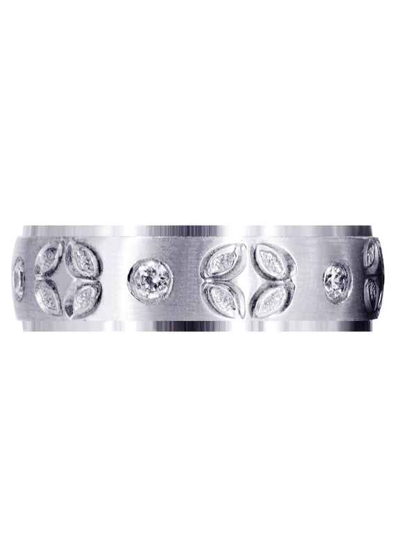 Diamond Mens Wedding Band | 0.3 Carats | Satin Finish (Shane)