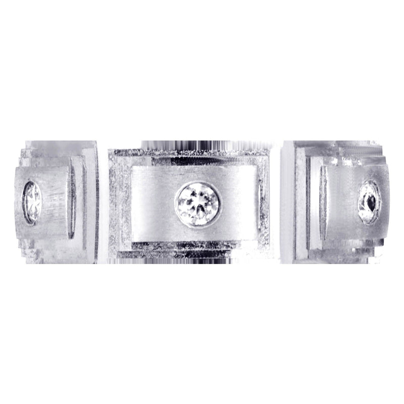 Diamond Mens Wedding Band | 0.36 Carats | Wire Matt Finish (Rafael)