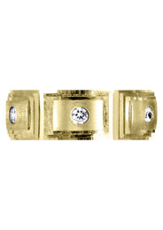 Yellow Gold Diamond Mens Wedding Band | 0.36 Carats | Wire Matt Finish (Rafael)