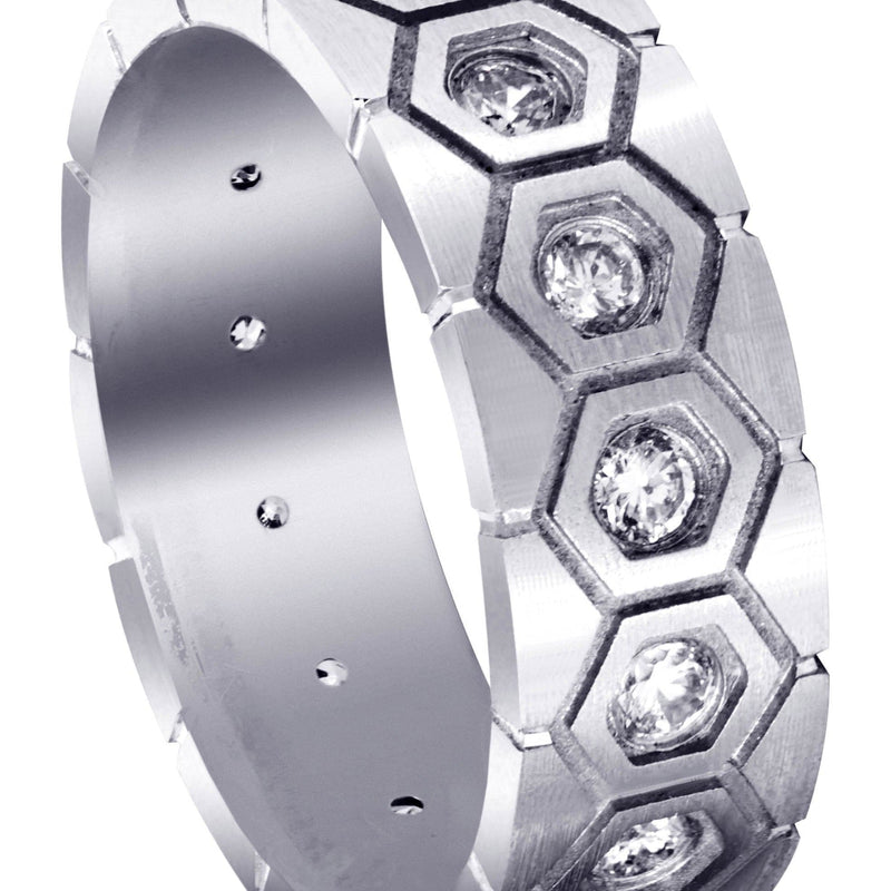 Diamond Mens Wedding Band | 0.75 Carats | Satin Finish