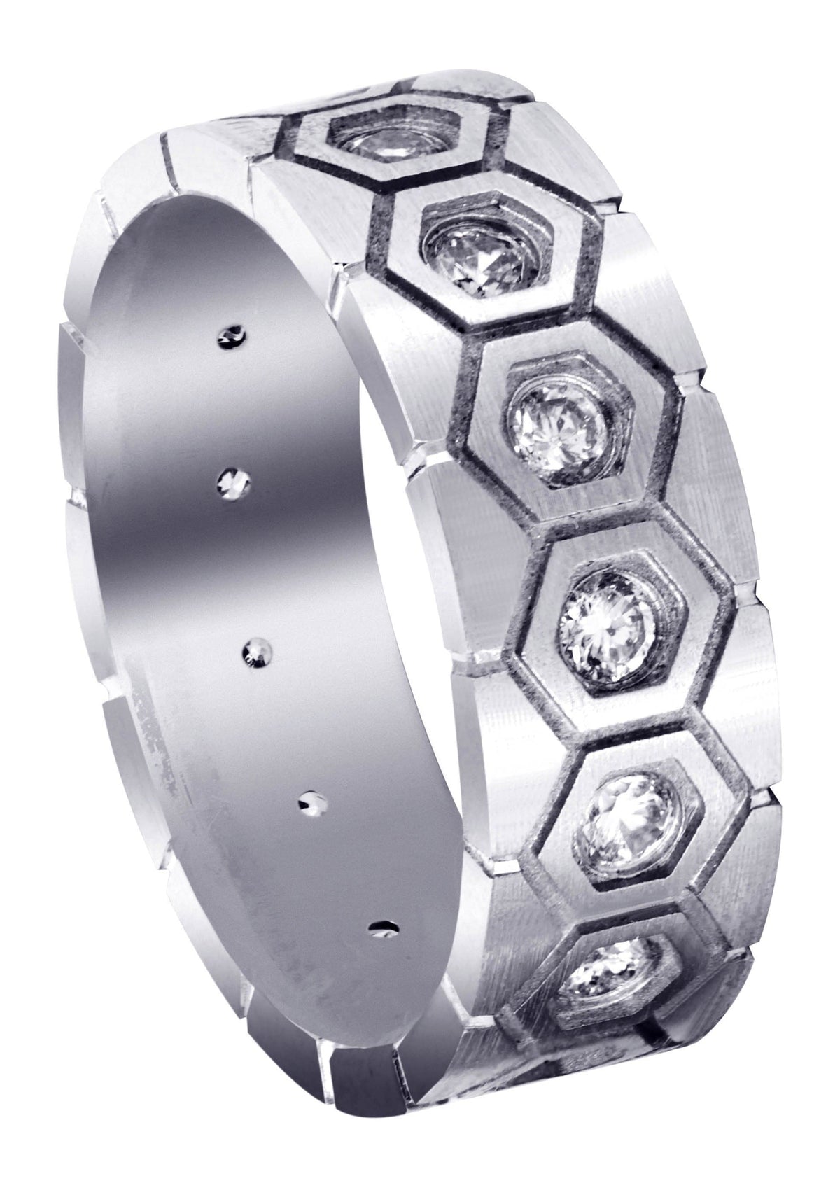 Diamond Mens Wedding Band | 0.75 Carats | Satin Finish