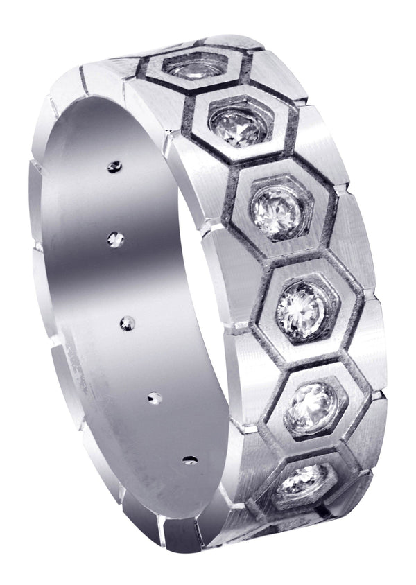 Diamond Mens Wedding Band | 0.75 Carats | Satin Finish