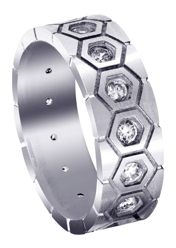 Diamond Mens Wedding Band | 0.75 Carats | Satin Finish