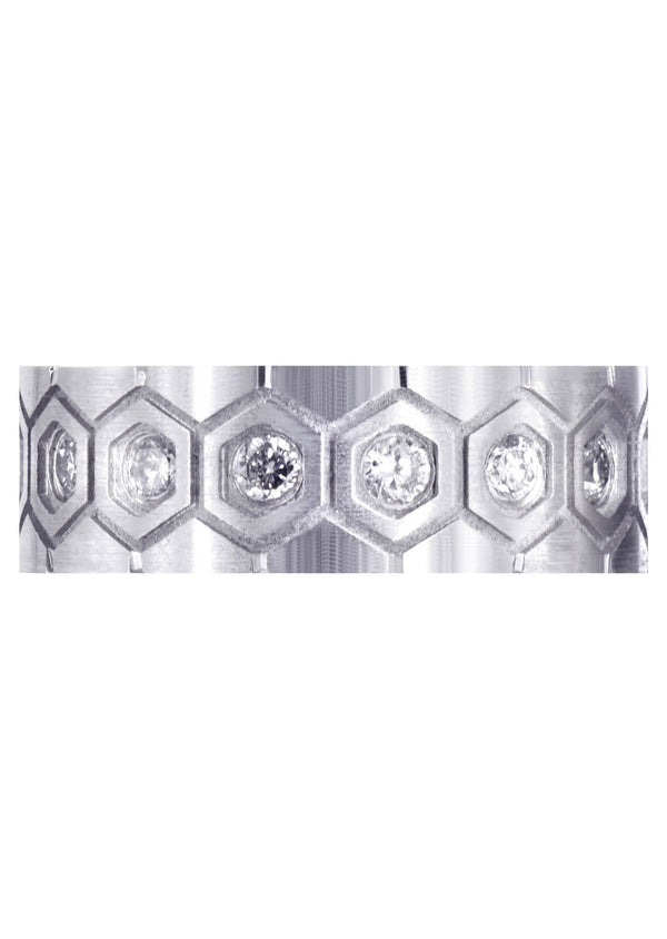 Diamond Mens Wedding Band | 0.75 Carats | Satin Finish