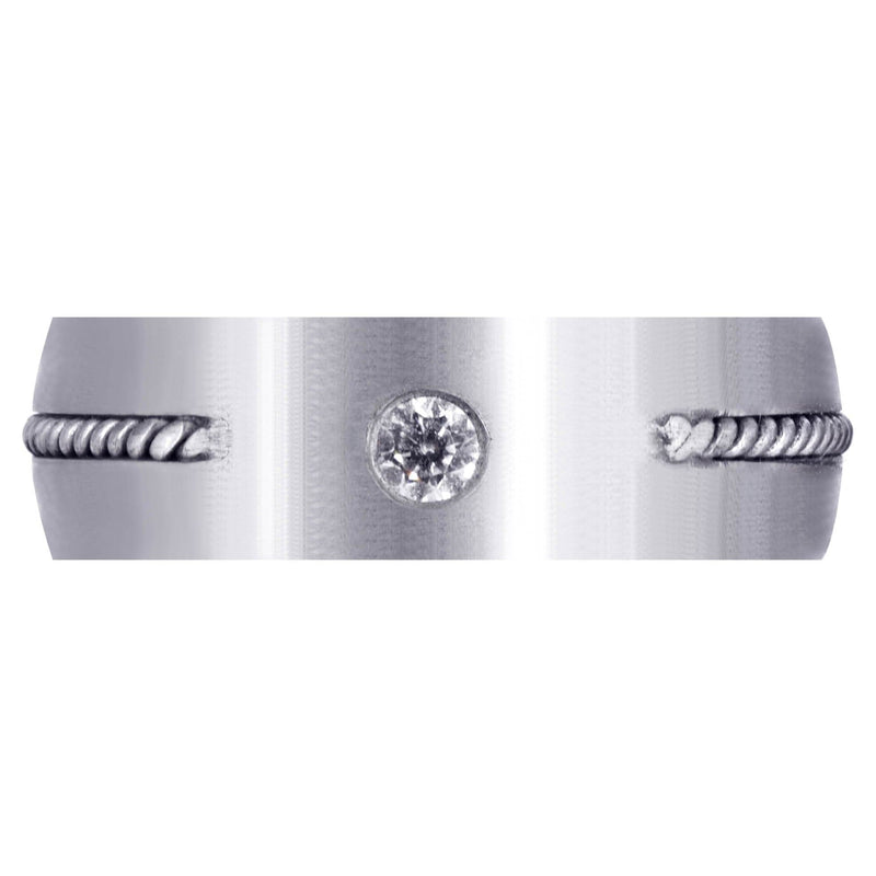 Diamond Mens Engagement Ring | 0.15 Carats | Satin Finish (Cohen)