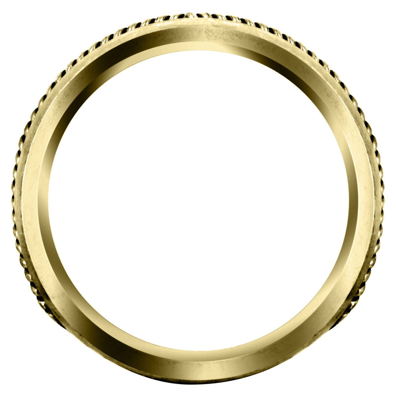 Yellow Gold Diamond Mens Engagement Ring | 0.15 Carats | Satin Finish (Cohen)