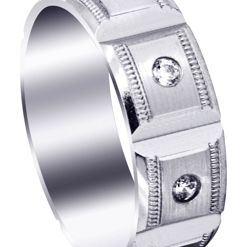 Diamond Mens Engagement Ring | 0.4 Carats | Satin Finish (Colt)