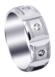 Diamond Mens Engagement Ring | 0.4 Carats | Satin Finish (Colt)