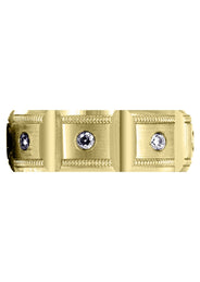 Yellow Gold Diamond Mens Engagement Ring | 0.4 Carats | Satin Finish (Colt)