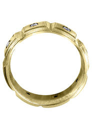 Yellow Gold Diamond Mens Engagement Ring | 0.4 Carats | Satin Finish (Colt)