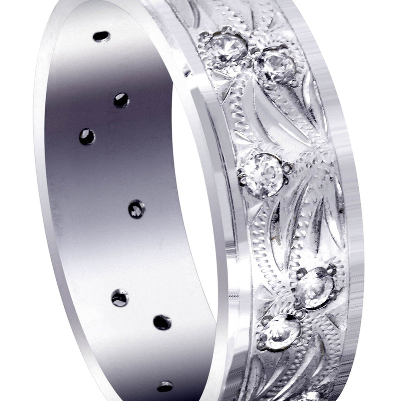 Diamond Mens Wedding Band | 0.54 Carats | High Polish Finish (Karson)