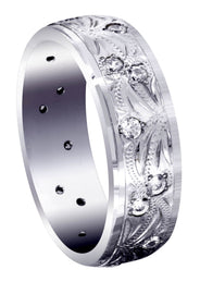 Diamond Mens Wedding Band | 0.54 Carats | High Polish Finish (Karson)