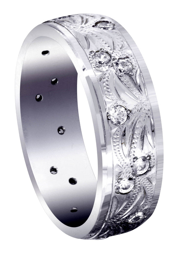 Diamond Mens Wedding Band | 0.54 Carats | High Polish Finish (Karson)