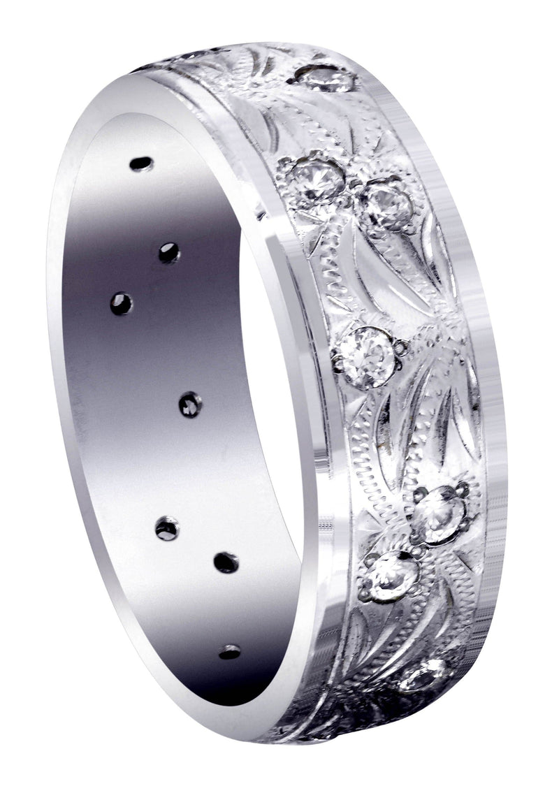 Diamond Mens Wedding Band | 0.54 Carats | High Polish Finish (Karson)
