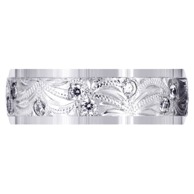Diamond Mens Wedding Band | 0.54 Carats | High Polish Finish (Karson)