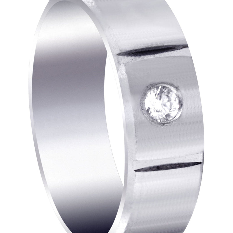Diamond Mens Wedding Band | 0.4 Carats | Satin Finish (Holden)