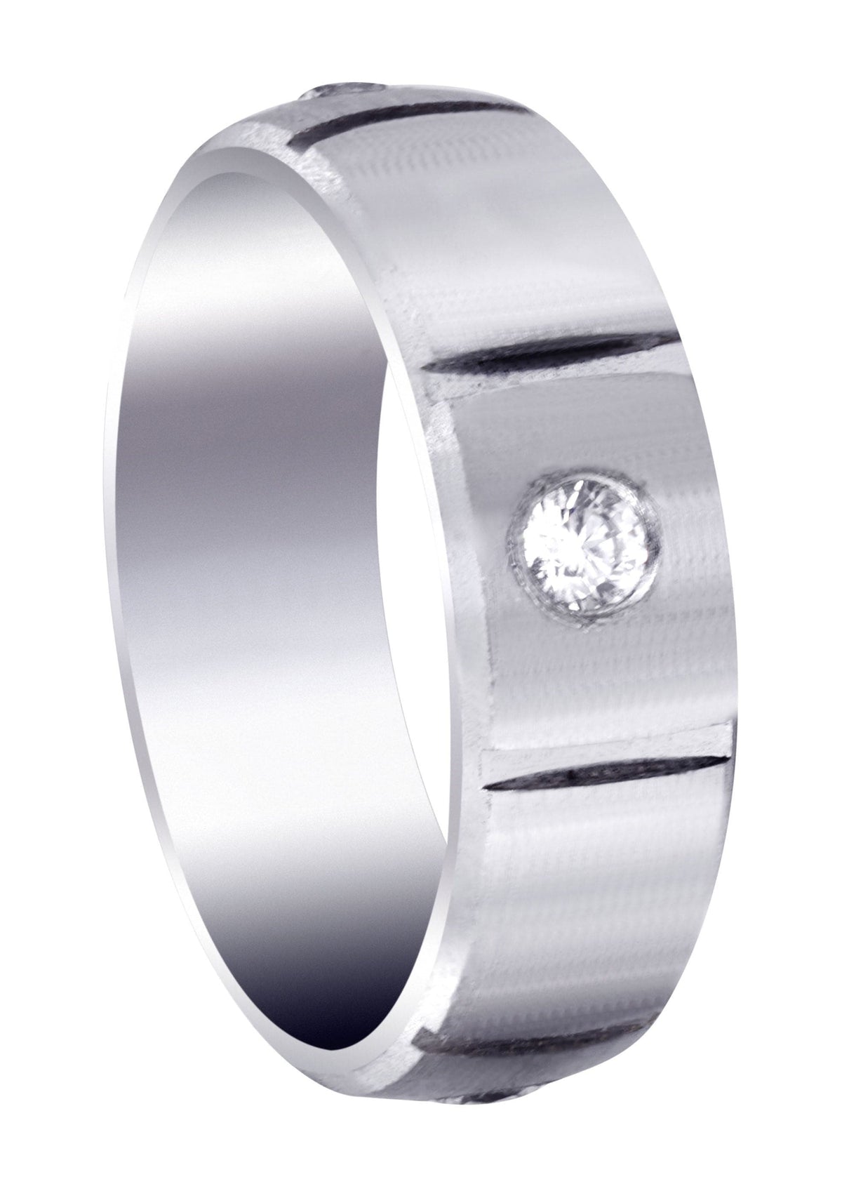 Diamond Mens Wedding Band | 0.4 Carats | Satin Finish (Holden)