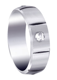 Diamond Mens Wedding Band | 0.4 Carats | Satin Finish (Holden)