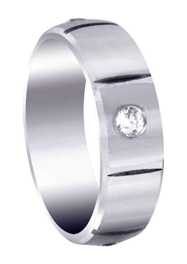 Diamond Mens Wedding Band | 0.4 Carats | Satin Finish (Holden)