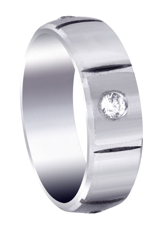 Diamond Mens Wedding Band | 0.4 Carats | Satin Finish (Holden)