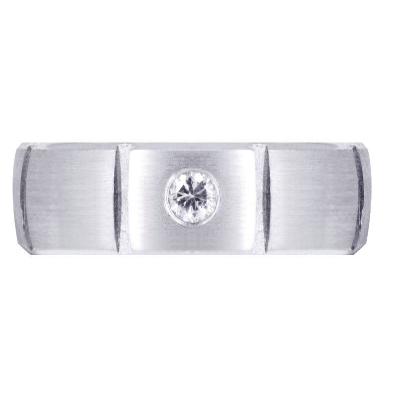 Diamond Mens Wedding Band | 0.4 Carats | Satin Finish (Holden)