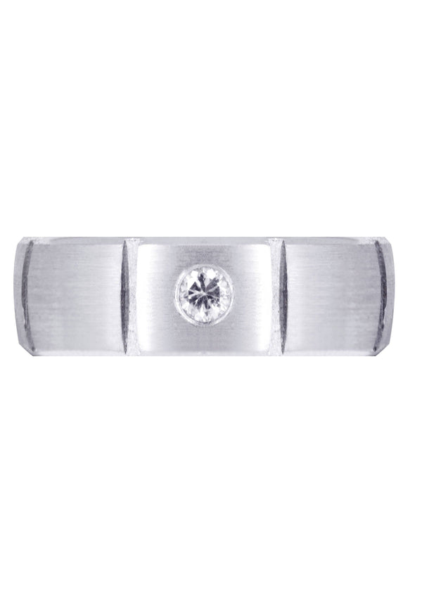 Diamond Mens Wedding Band | 0.4 Carats | Satin Finish (Holden)