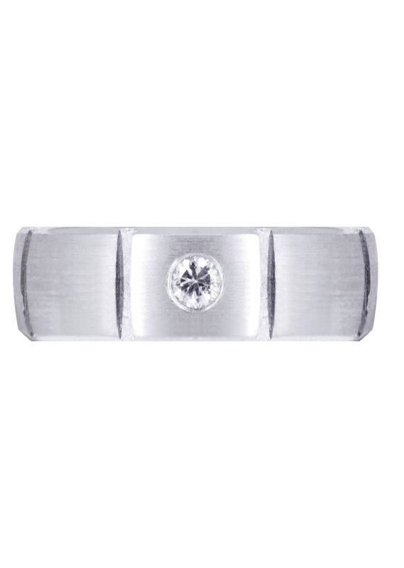 Diamond Mens Wedding Band | 0.4 Carats | Satin Finish (Holden)