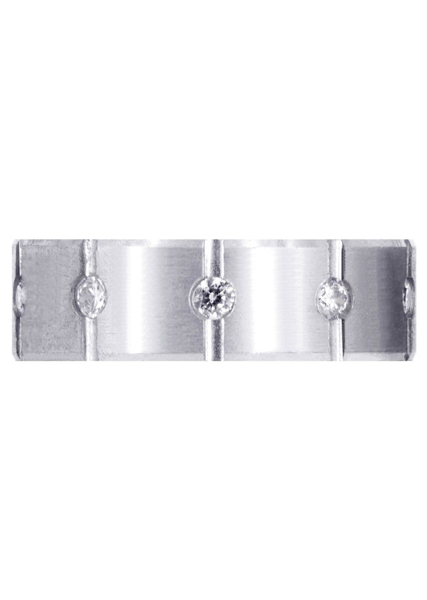 Diamond Mens Wedding Band | 0.5 Carats | Satin Finish (Archer)