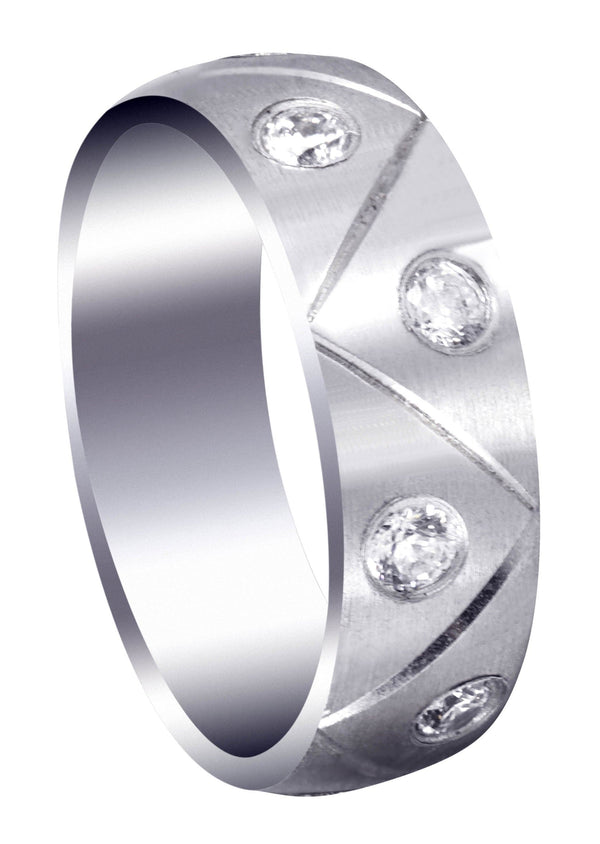 Diamond Mens Wedding Band | 1 Carats | Satin Finish (Milo)