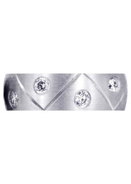 Diamond Mens Wedding Band | 1 Carats | Satin Finish (Milo)