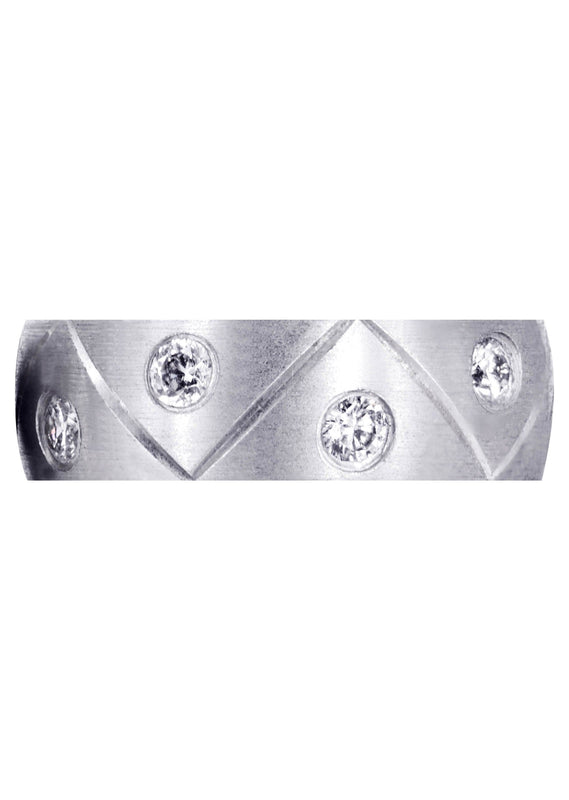 Diamond Mens Wedding Band | 1 Carats | Satin Finish (Milo)