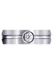 Diamond Mens Wedding Band | 0.1 Carats | Satin Finish (Erik)