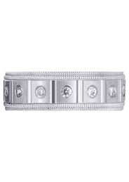 Diamond Mens Wedding Band | 0.45 Carats | Satin / High Polish Finish