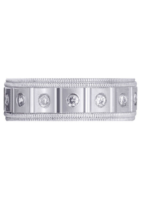 Diamond Mens Wedding Band | 0.45 Carats | Satin / High Polish Finish