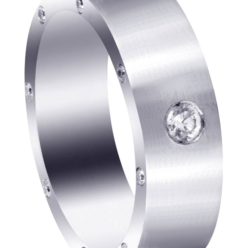 Diamond Mens Wedding Band | 0.26 Carats | Satin Finish (Trenton)