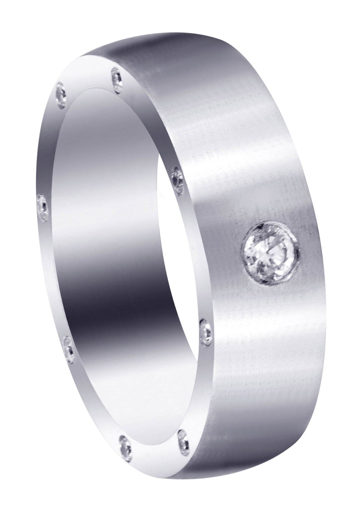 Diamond Mens Wedding Band | 0.26 Carats | Satin Finish (Trenton)