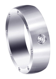 Diamond Mens Wedding Band | 0.26 Carats | Satin Finish (Trenton)