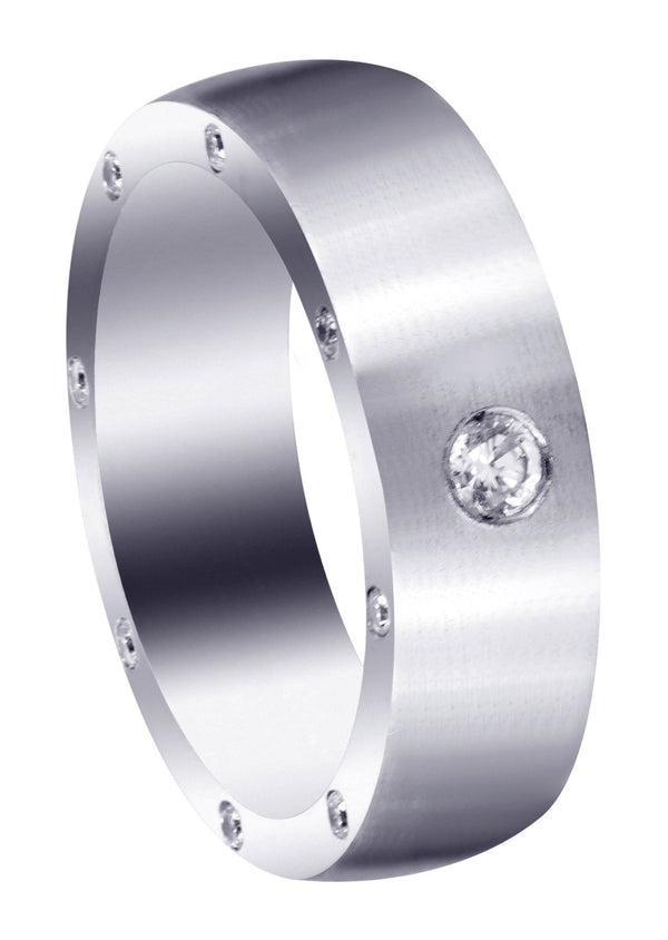Diamond Mens Wedding Band | 0.26 Carats | Satin Finish (Trenton)