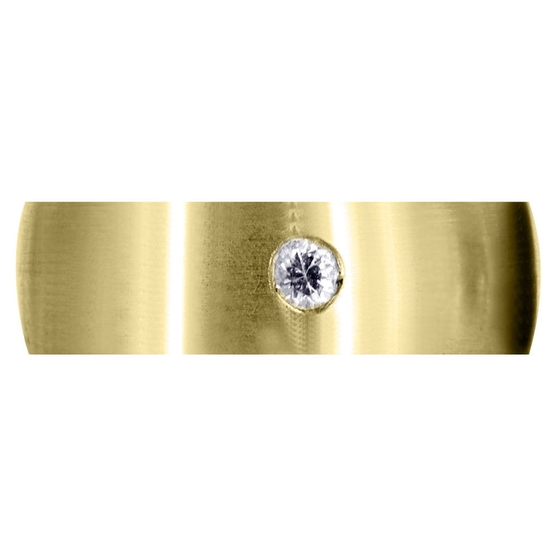 Yellow Gold Diamond Mens Wedding Band | 0.26 Carats | Satin Finish (Trenton)