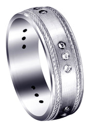 Diamond Mens Wedding Band | 0.225 Carats | Satin Finish (Jared)
