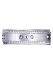 Diamond Mens Wedding Band | 0.225 Carats | Satin Finish (Jared)