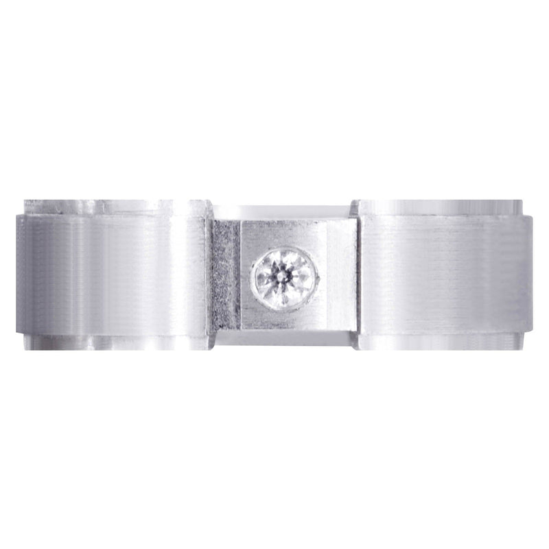 Diamond Mens Wedding Band | 0.07 Carats | Satin Finish (Adriel)