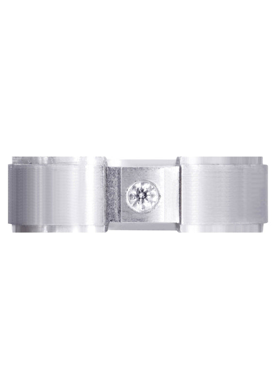 Diamond Mens Wedding Band | 0.07 Carats | Satin Finish (Adriel)