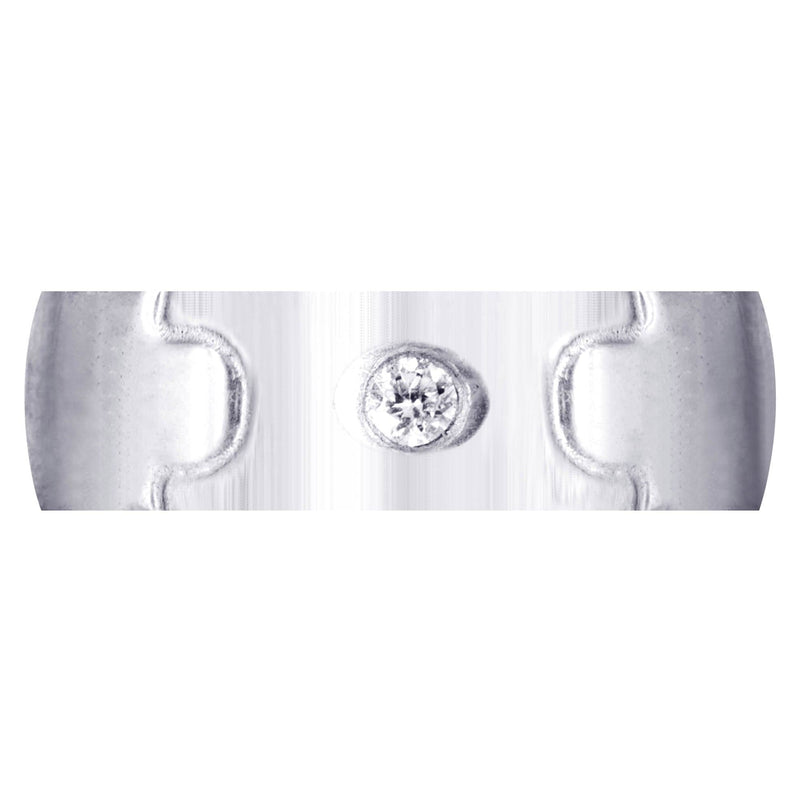 Diamond Mens Wedding Band | 0.07 Carats | Cross Satin Finish (Caiden)